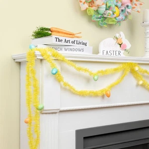 Guirnalda de oropel Northlight 25' amarillo primavera con huevos de Pascua - sin encender - Imagen 1 de 6