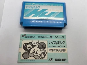 Used FC Nuts & Milk Famicom Family Computer with Manual (no Box) Game Soft Japan - Picture 1 of 2