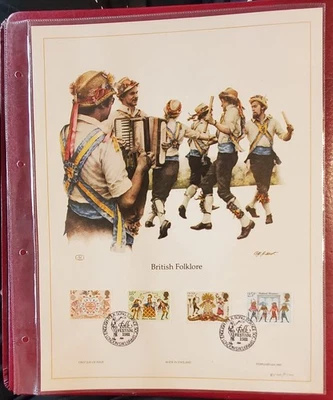 Folklore Británico - Festival Folclórico 1981 - Primer día de emisión - 8500/9500  Foto 1 de 2