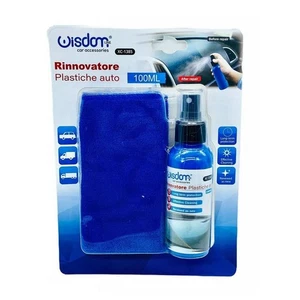 RINNOVA PLASTICHE PER AUTO E MOTO KIT CON SPRAY LUCIDA IGIENIZZA CON PANNO - Foto 1 di 1