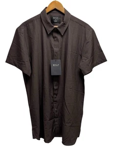 Bylt Premium Basics NEW Men's Sz XL Gray Geometric Riviera Performance S/S Shirt - Picture 1 of 6
