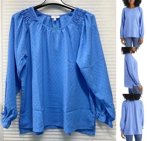 Blusa para mujer Jessica Simpson texturizada | Azul | Talla XL | NUEVA CON ETIQUETAS - Imagen 1 de 17