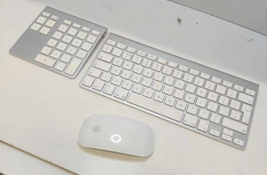 Magic Keyboard & Magic Mouse - Silver genuine Apple A1314 F8T087 A1296 Number - Picture 1 of 4