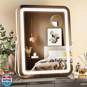 MINISO Kosmetikspiegel mit Beleuchtung, 11" x 14" LED Schminkspiegel, Licht und Brig - Bild 1 von 5