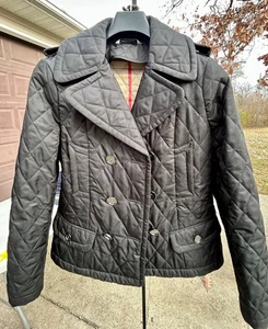 Neu ohne Etikett Burberry London schwarze Steppjacke isoliert Damen SMALL - Bild 1 von 9