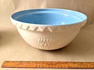 29cm diam MASON CASH talla 12 CUENCO MEZCLADOR “MEZCLA DE PAN ARTESANAL” esmalte azul claro - Imagen 1 de 12