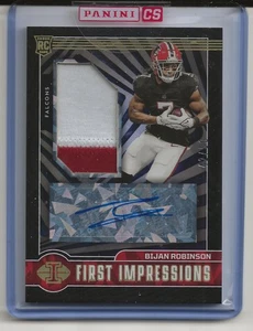2023 Illusions Bijan Robinson FOTL Cracked Ice RC Auto Patch # 42/50 - Picture 1 of 2