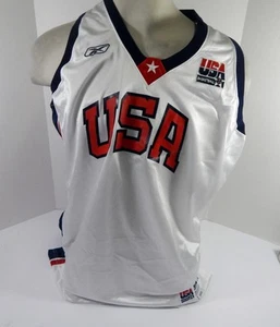 2003-04 Team USA Basketball Blank Game Issued White Jersey 24 DP55793 - Picture 1 of 6
