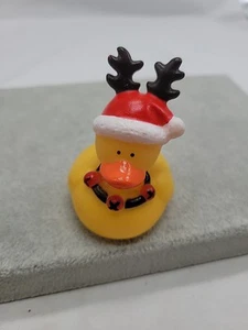 Gummiente Rentier Dekor Weihnachten Auto Home Ornament Urlaub Ente gelb 2" - Bild 1 von 7