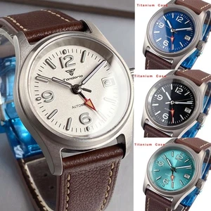 Reloj automático para hombre Tandorio 36 mm blanco negro esfera azul zafiro fecha GMT NH34A - Imagen 1 de 33