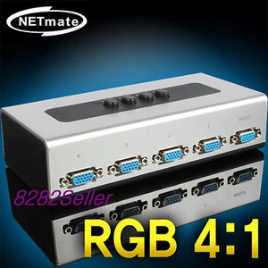 4 Port Monitor Switch Manual Selector Box RGB Splitter VGA 4:1 QWXGA 2048X1152 - Picture 1 of 4