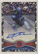 2012 Topps Chrome Military Refractor /105 David Wilson #189 Rookie Auto RC
