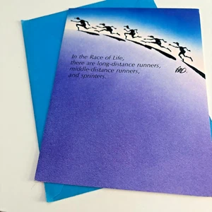 American Greeting Race of Life Family & Friend Message Greeting Card w/Envelope - Picture 1 of 3