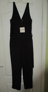 BNWT SIZE 10 WOMENS BLACK JUMPSUIT LEG 25" TAPERED BY GIRL IN MIND - Picture 1 of 4