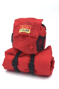 Set sacco a pelo Build A Bear campeggio escursionismo accessorio rosso - Foto 1 di 3