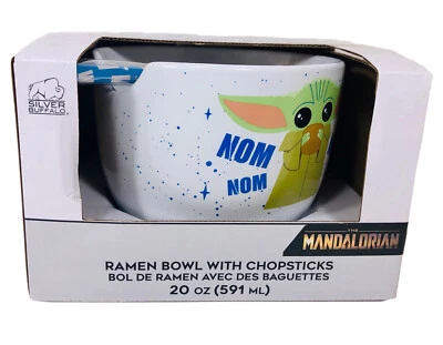 Star Wars Mandalorian Grogu Baby Yoda 20oz Cerámica Ramen Cuenco con Palillos Nuevo en Paquete Foto 1 de 4