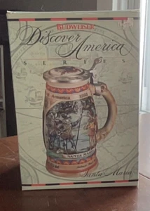 Collectible Budweiser Stein. Discover America Series. Santa Maria. MIMB. - Picture 1 of 4