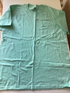 Vintage 90s Fruit Of The Loom Mint Green Blank Pocket TShirt Womens Size Medium - Bild 1 von 12