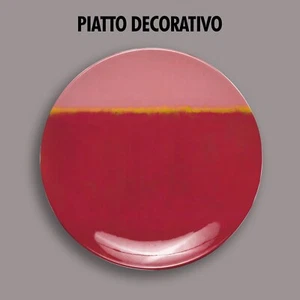 PIATTO DECORATIVO DECORATIVE PLATE Mark Rothko rosso bordeaux rosa red rose Arte - Foto 1 di 2
