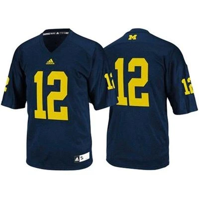 NWT Youth XL Adidas NCAA Michigan Wolverines #12 Premier Football Jersey - Image 1 of 2
