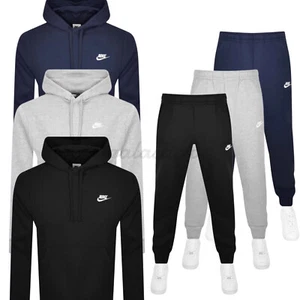 Nike CLUB Trainingsanzug Full Set Hoodie und Jogginghose Hose Hose Grau Schwarz Navy - Bild 1 von 14