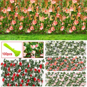 More details for artificial hedge flower leaf garden fence wall balcony privacy screening trellis