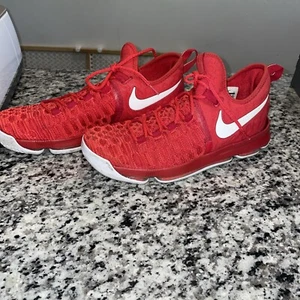 Nike Air Zoom KD Durant 9 Mens Size 11 Flyknit Red Basketball Shoes 843392-611 - Picture 1 of 11