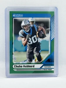 2024 Donruss Football Green Press Proof Parallel Chuba Hubbard #117 - Picture 1 of 2