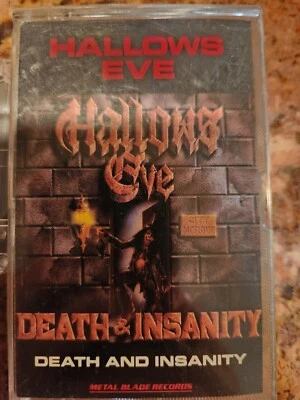 Hallows Eve Death and Insanity Cassette Tape Thrash Metal Blade 72163-4 - Image 1 of 2