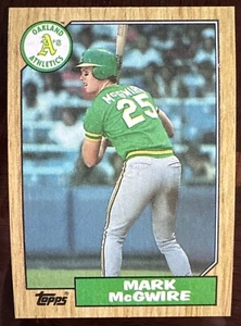 Tarjeta de novato 1987 Topps Mark McGwire #366 radiocontrol Oakland Athletics  - Imagen 1 de 2