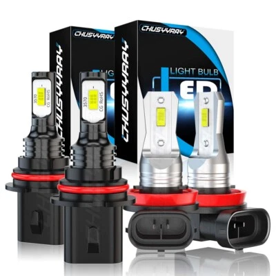 For Chevrolet Equinox 2005 2006 2007 2008 2009 LED Headlight Fog Light Bulbs - Image 1 of 4