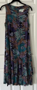 Vintage Jane Schaffhausen Belle France Cottagecore Floral Drop Waist Dress 10 - Picture 1 of 8