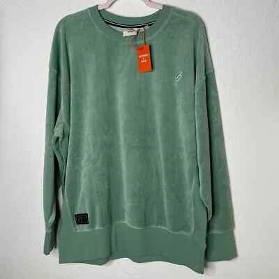 Sudadera Pullover Code S Logo Velour Oversize Crew de Superdry talla M/L verde nueva con etiquetas Foto 1 de 4