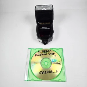 VTG Minolta Flash 1/8000 sec. Program 5400 HS HIGH- SPEED SNC w/ CD Manual - Picture 1 of 7