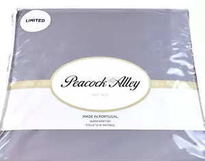 Luxury Sheet Set Peacock Alley 100% Long Staple Cotton Sateen 410TC Queen Gray - Picture 1 of 4