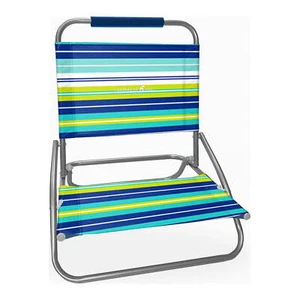 Canvas Armless Folding & Stacking Chair, Lime Stripe - Picture 1 of 5
