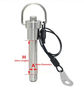 Φ4-10mm Quick Release Pin Bolt Ball Head Quick Lock Pin Plug w/Ring Handle Steel - Picture 1 of 5