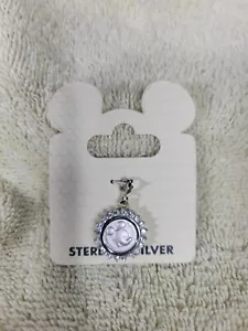 DISNEY 3-D MICKEY COIN W/ CZ BEZEL STERLING SILVER .925 DANGLE CHARM PANDORA** - Picture 1 of 2