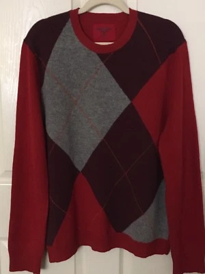 EUC Express Design Studio Men's Argyle Sweater Size Large 100% Lambs Wool - Image 1 of 4