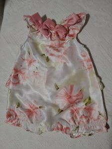 Unused w/ Partial Tag Floral Bows Jumper FAO Schwarz 12 Months Jumper Romper - Picture 1 of 8