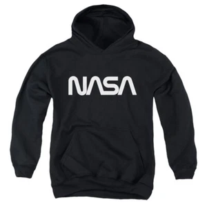 NASA WORM LOGO Kids Hoodie Sweatshirt SM-XL BOYS GIRLS SZ 6-20 - Picture 1 of 2
