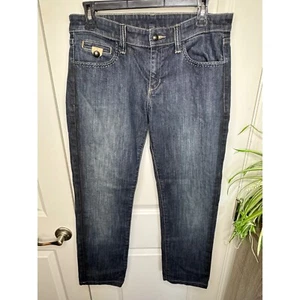BCBGMaxazria Sz 30 Oil Wash Mid Rise Straight Leg Stretch Denim Jeans - Picture 1 of 9