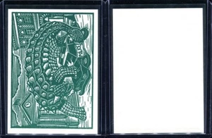 2015 Topps Mars Attacks Occupation Dinosaurs Woodcut 4 Card Set w Blankbank Card - Picture 1 of 4