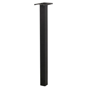 Heavy Duty Mailbox Post 51 in. Brighton Aluminum Top Mount In-Ground Stand Black