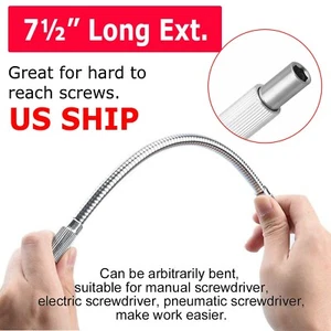 1x Extension Screwdriver Drill Bit Flexible Shaft Holder Tool Attachment US Ship - Picture 1 of 7