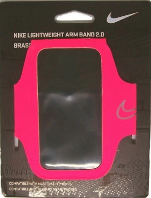 NEW NIKE LIGHTWEIGHT ARM BAND 2.0 VIVID PINK/BLACK IPHONE IPOD DEVICE CARRIER - Image 1 of 2