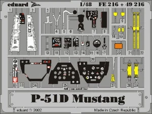 Eduard Models 1/48 P-51D Mustang Colour Photoetch Set Vol.2 for Tamiya kit - Picture 1 of 1