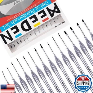 MEEDEN Miniature Paint Brush Set,15 Tiny Professional Fine Tip Detail Paint B - Picture 1 of 5