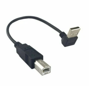 USB 2.0 Up-Angle Male to USB-B Type Male Cable for Printer Scanner - 20cm - Picture 1 of 5