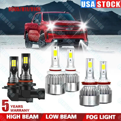 For Dodge RAM 1500 2500 3500 4500 2013 2014 2015 LED Headlight & Fog Light Bulbs - Image 1 of 4